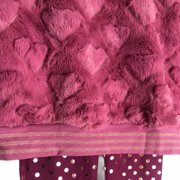 NWT Tahari Girl Burgundy & Gold 2 Piece Set - Picture 9 of 11